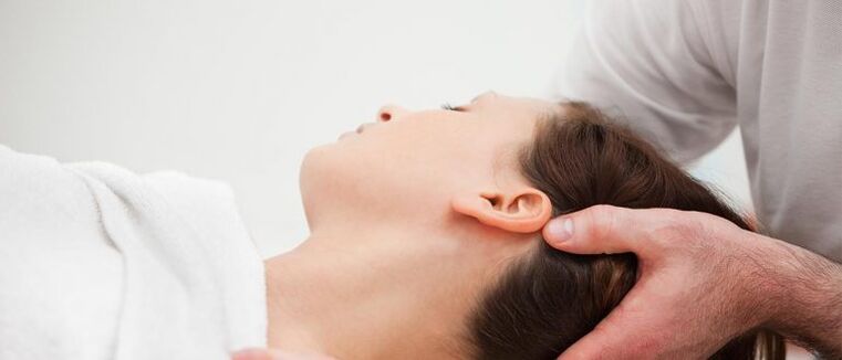 Patient with cervical osteocondrosis